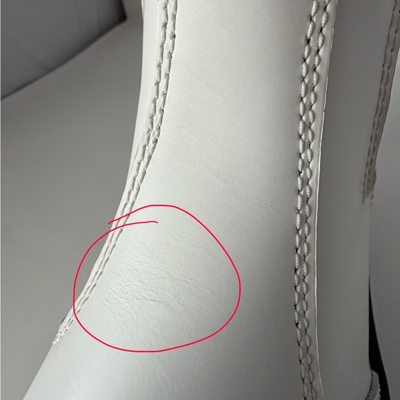 Dr. Martens 2976 Quad White Leather Chelsea Boots Women US 8 Slip Resistant - Picture 9 of 16